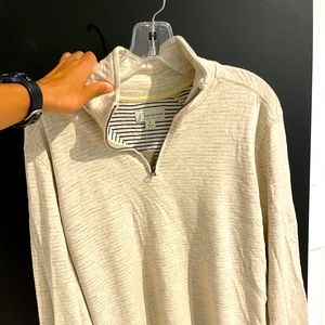 Men’s Jcrew cream L zip up jersey